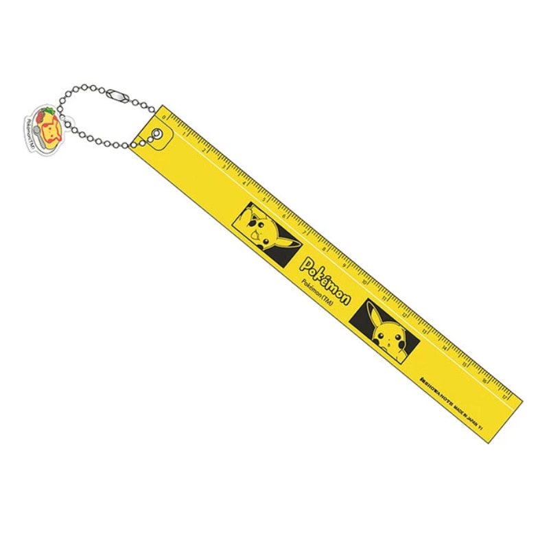ポケットモンスター ピカチュウといっしょ 17cm 定規 B柄 チャーム付 ショウワノート プレゼント 限定品 かわいい
