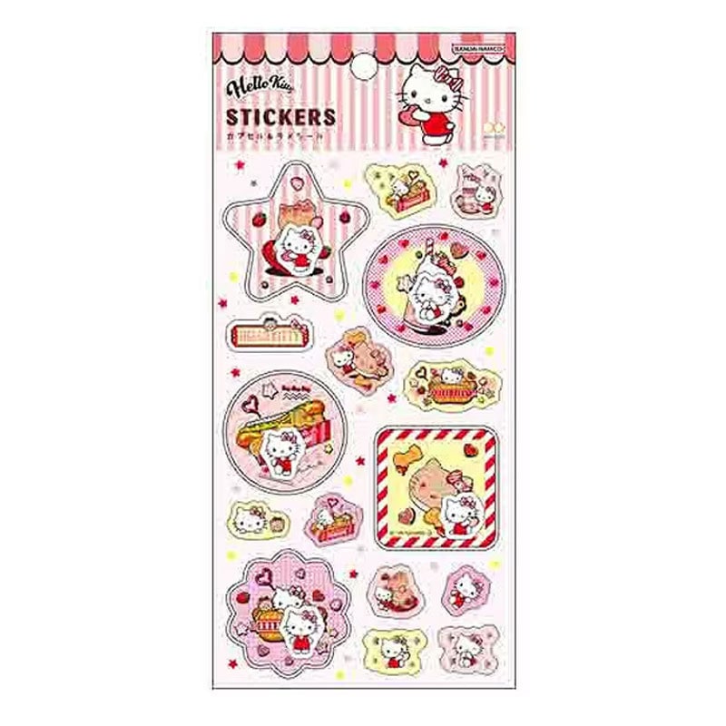 サンリオキャラクターズ Petit collection2 カプセル＆ラメシール ハローキティ かわいい デコレーション レトロ 限定 サンスター文具