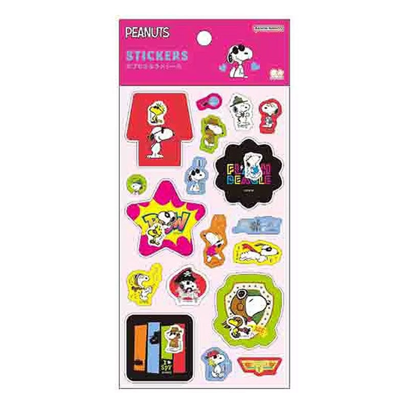 PENUTS Petit collection 5 カプセル＆ラメシール カラフル スヌーピー かわいい デコレーション レトロ 限定 サンスター文具