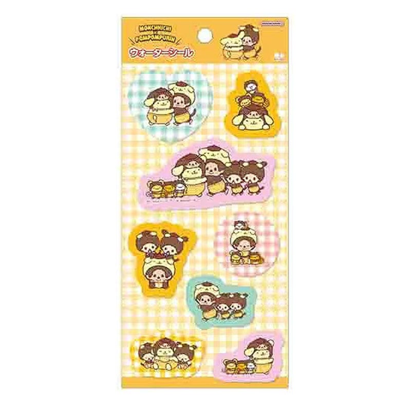 ウォーターシール モンチッチ×ポムポムプリン デコレーション アニバーサリー サンリオキャラクターズ かわいい 女子文具 限定 グッズ サンスター文具