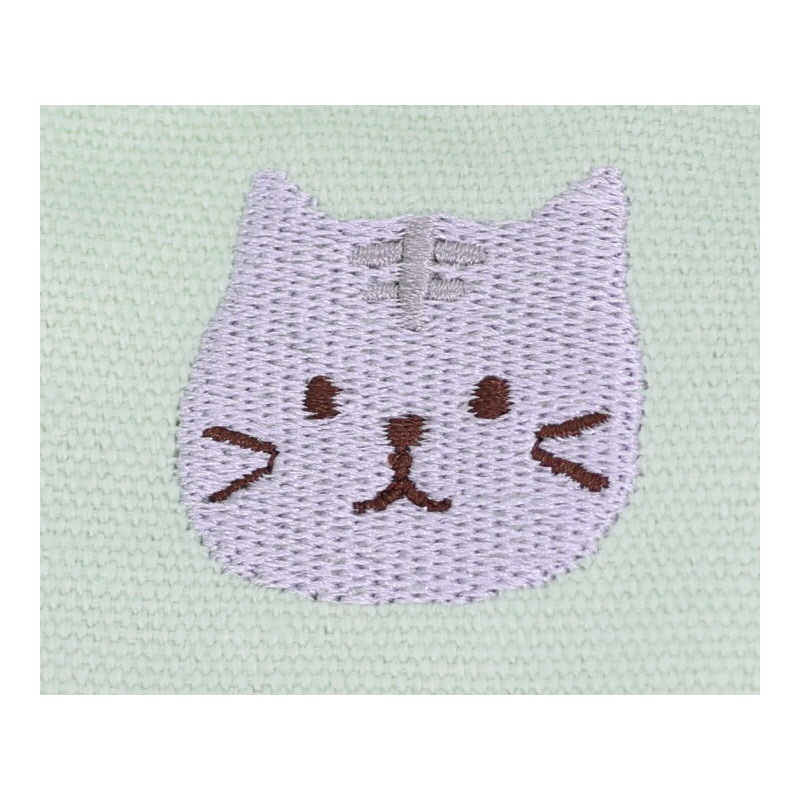 Fuku Fuku Nyanko カラフルトート グリーン 猫柄 ネコ柄 大容量 猫グッズ マチ付き かわいい プレゼント 雑貨