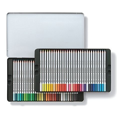 ステッドラー（STAEDTLER ）水彩色鉛筆 60色缶ケース ステッドラー カラト アクェレル 水彩色鉛筆 60色 缶ケース 高級