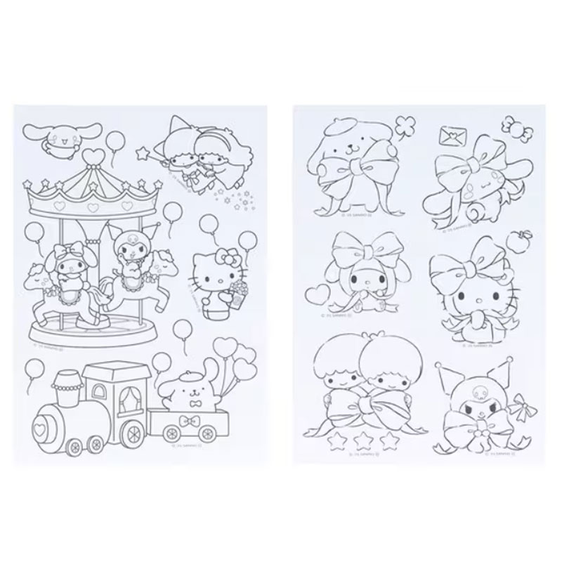 サンリオキャラクターズ ぬりえdeシール 女の子 キッズ