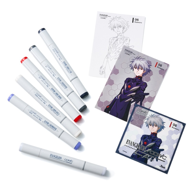 EVANGELION×COPIC コピックスケッチ6本セット Kaworu Color Set 渚