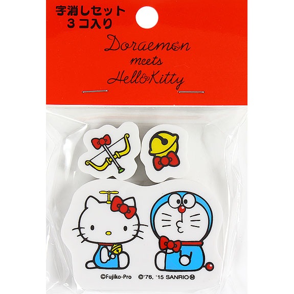 ドラえもん×ハローキティ コラボシリーズ 字消し3個セット｜【文具の森