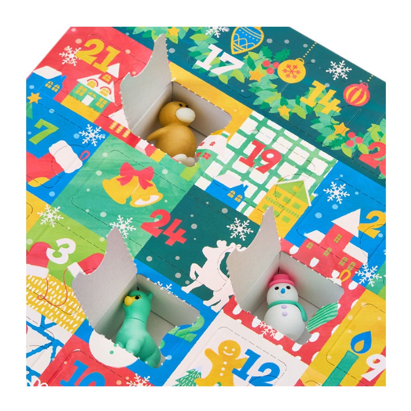 イワコー クリスマス アドベントカレンダー おもしろ消しゴム 2024