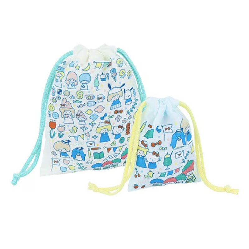 巾着 2個セット mizutama×サンリオキャラクターズ 集合 コラボ 雑貨