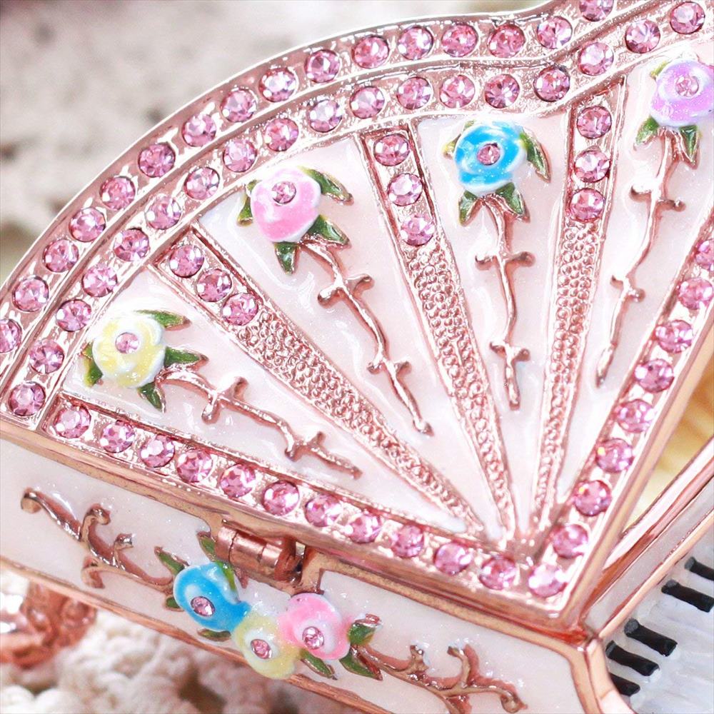 宝石箱 ジュエリーボックス ピィアース ピアノローズ ピンク 母の日