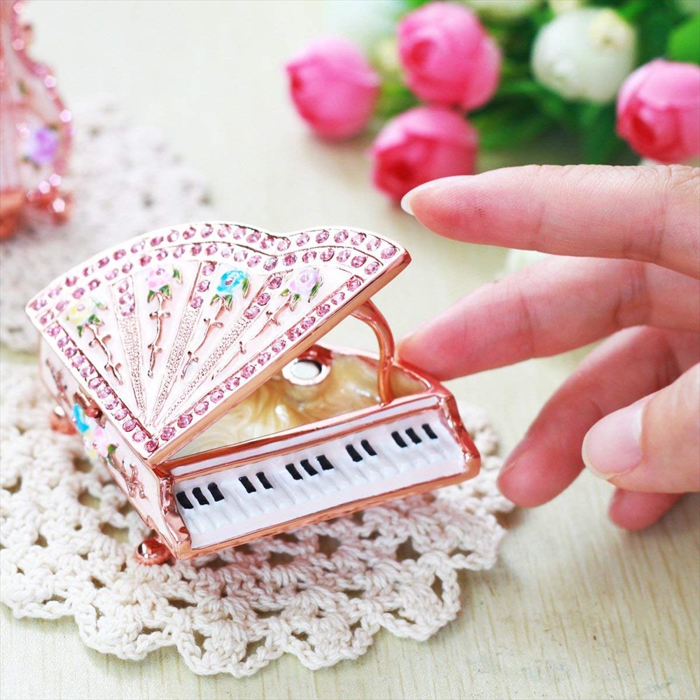 宝石箱 ジュエリーボックス ピィアース ピアノローズ ピンク 母の日