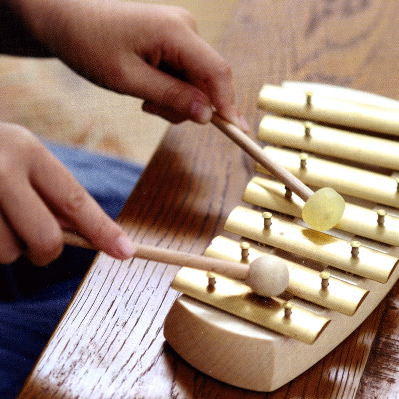 アウリスグロッケン クインタ 7音432Hz 木製の音楽器 プレゼント