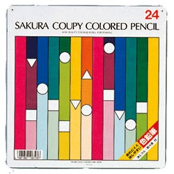 Copic クーピー 色鉛筆 画材セット サクラクレパス クーピー色鉛筆 24色缶 消しゴム付 名入れ 缶ケース