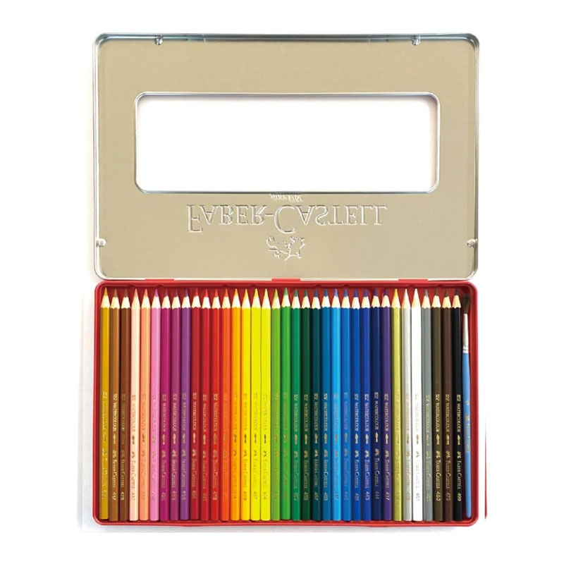 FABER CASTELL 水彩色鉛筆　36色 ファーバーカステル 水彩色鉛筆 36色 水彩画スケッチ 水溶性 名入れ