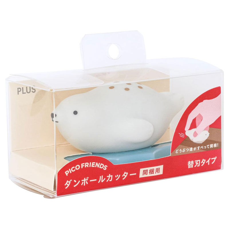 プラス PICO FRIENDS ダンボールカッター 開梱用 アザラシ かわいい
