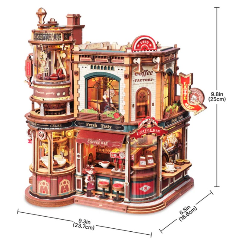 DIY MAGIC AMUSEMENT PARK コーヒー工場 組み立てキット 動く 光る