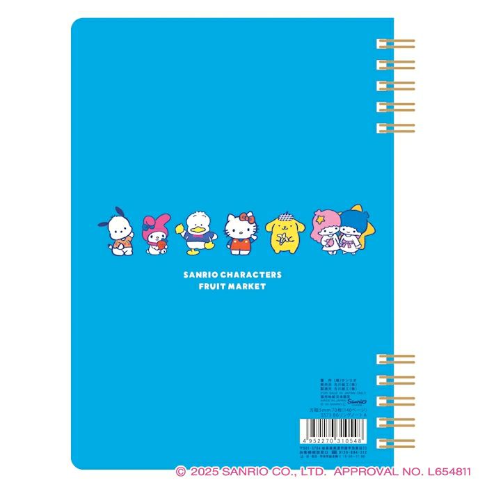 B6 リングノート サンリオキャラクターズ A コラボ 雑貨 グッズ 描き