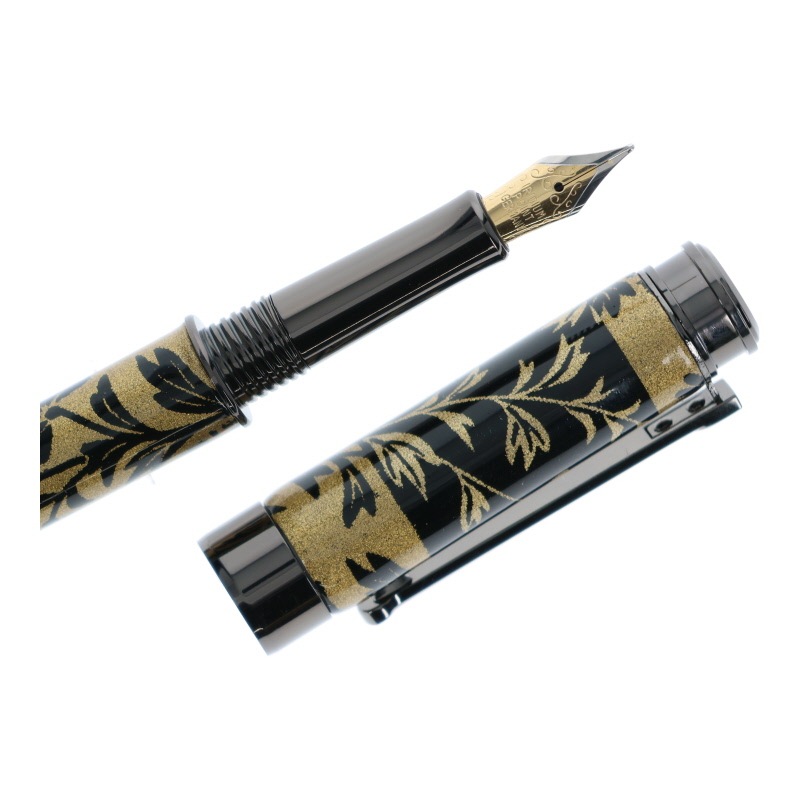 美濃和紙 友禅柄 万年筆 月光 秋の七草 コンバータ付 竹内靖貴 工芸品