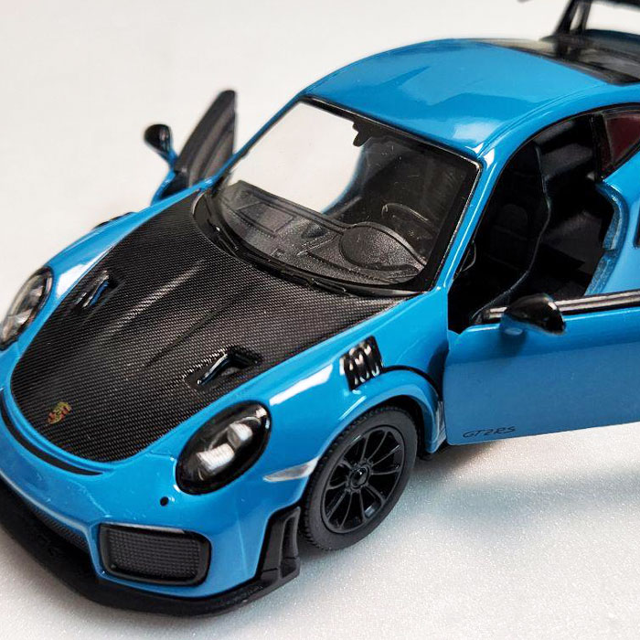 ポルシェ911 プルバックカー ブルー ミニカー プレゼント 精巧