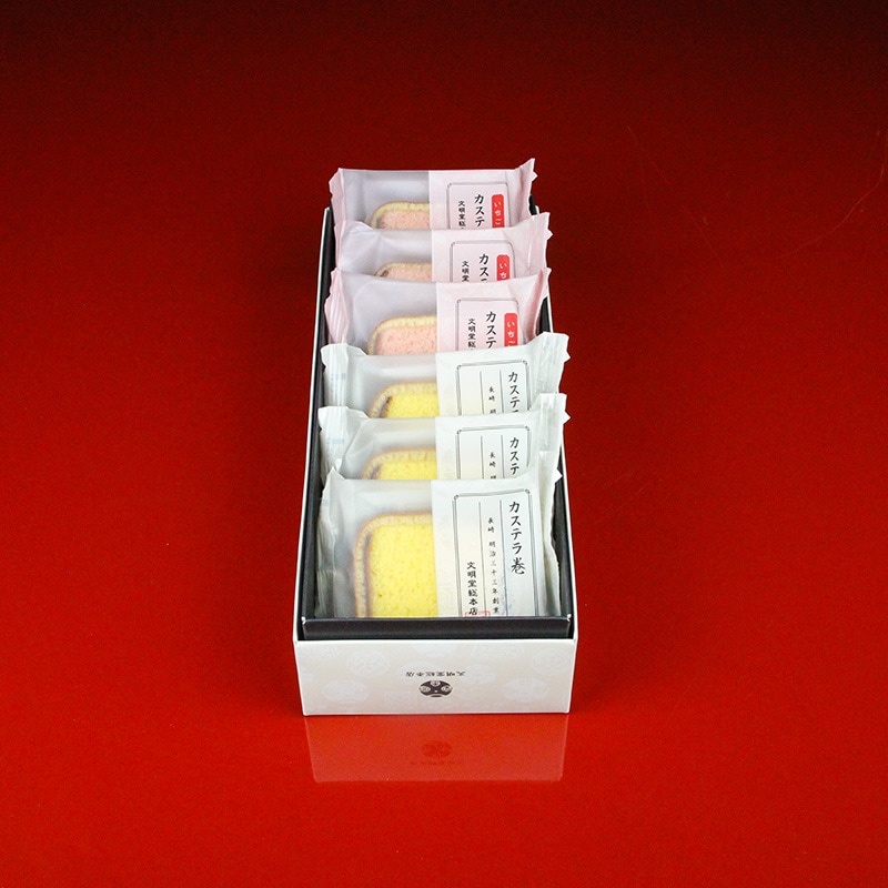 カステラ巻詰合せ　6個入（いちご・プレーン）