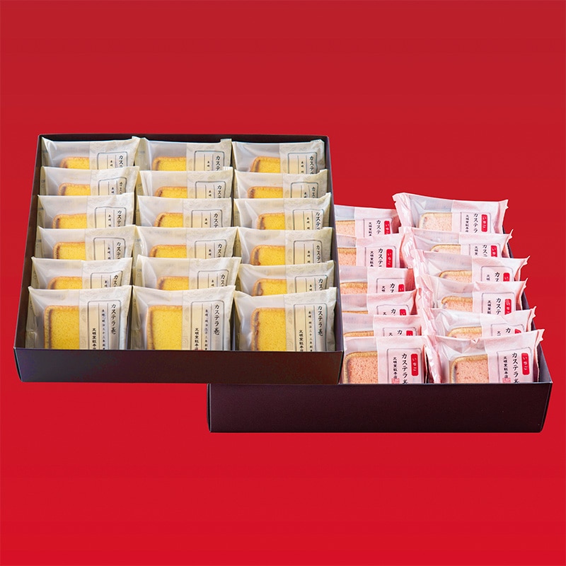 カステラ巻詰合せ　36個入（いちご・プレーン）