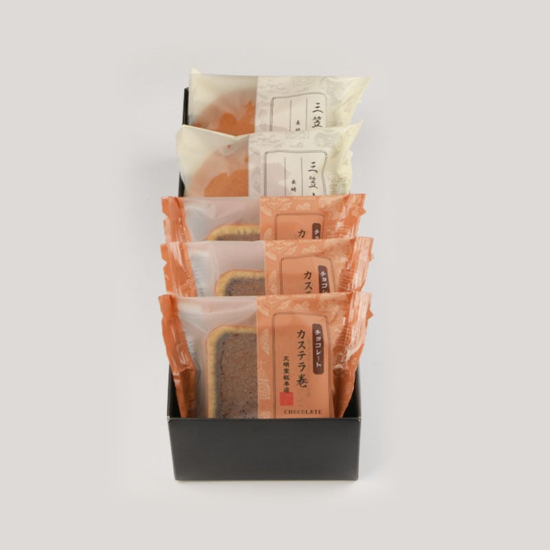【WEB限定】冬の詰合せ0.5号（三笠山2・チョコレートカステラ巻3）