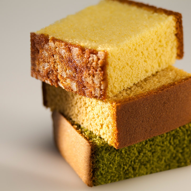 三種類の特撰カステラ お濃茶