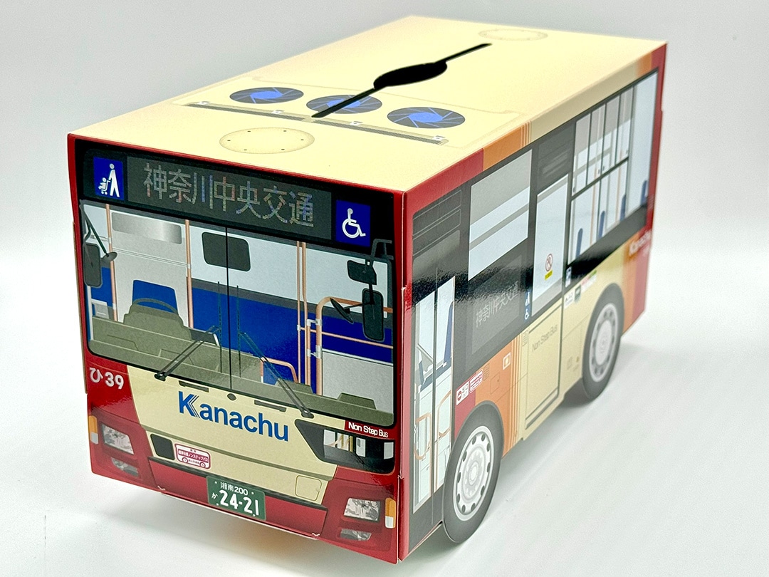 神奈川中央交通〉新カラー路線バス型ティッシュケース | 会社名,神奈川