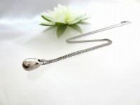 遺骨ペンダント ステンレスチェーン メモリアルペンダント ティアドロップ ジャーマンシルバー ハイグレード  生活防水仕様 遺骨カプセル 遺骨入れ ミニ骨壷 骨壺 手元供養 ジュエリー アクセサリー 