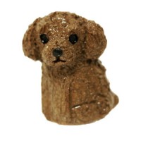 【 ペット仏具 ペット骨壷 】 手元供養 ミニ骨壷 プードル風 こげ茶 専用マットつき ピンク 手元供養 遺骨入れ SD-7 （ 信楽焼 ）   仏具 ペット仏具 骨壷 骨壺 遺骨入れ ペット供養