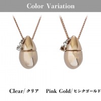 遺骨ペンダント メモリアルペンダント ティアドロップ ピンクゴールド ミニチャーム付き  生活防水仕様 遺骨カプセル 遺骨入れ 遺骨 分骨 ミニ骨壷  仏具  手元供養 犬 猫 ペット供養にも|メモリ