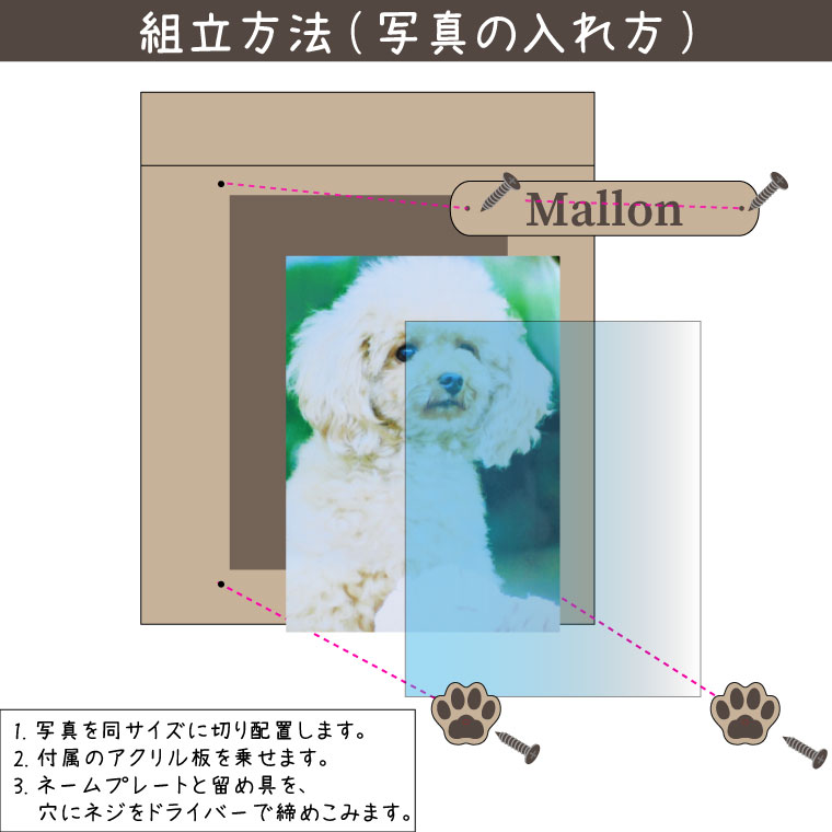 ペット骨壷 桐製 木箱 組み木 写真入れ付 アクリルカバー かわいい留め具 骨壺 4寸用 ミニ仏壇 メモリアルボックス