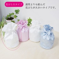 骨袋 骨壷セット 巾着 骨壷カバー 桜包 さくらつつみ 花びら大 ホワイト リボン付き 3.5寸 巾着 覆袋|サイズから探す|骨壷