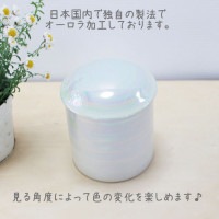 ペット 骨壷 おかえり 虹色骨壷 白並 4寸 レインボー オーロラ