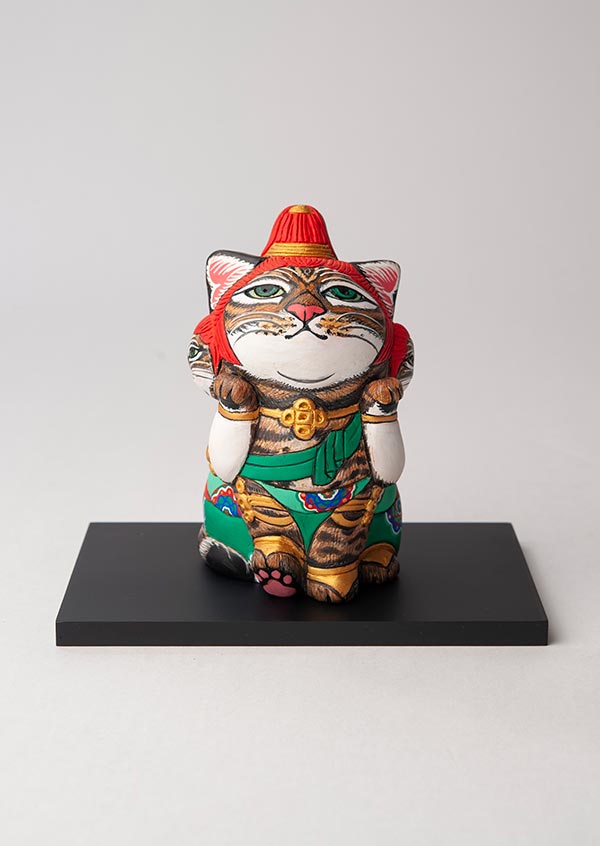 【希少品】エサシトモコ チビデカクン 猫阿修羅 陶土 仏ニャン 仏像】チビデカクン 猫阿修羅 エサシトモコ作 | 日本の作家