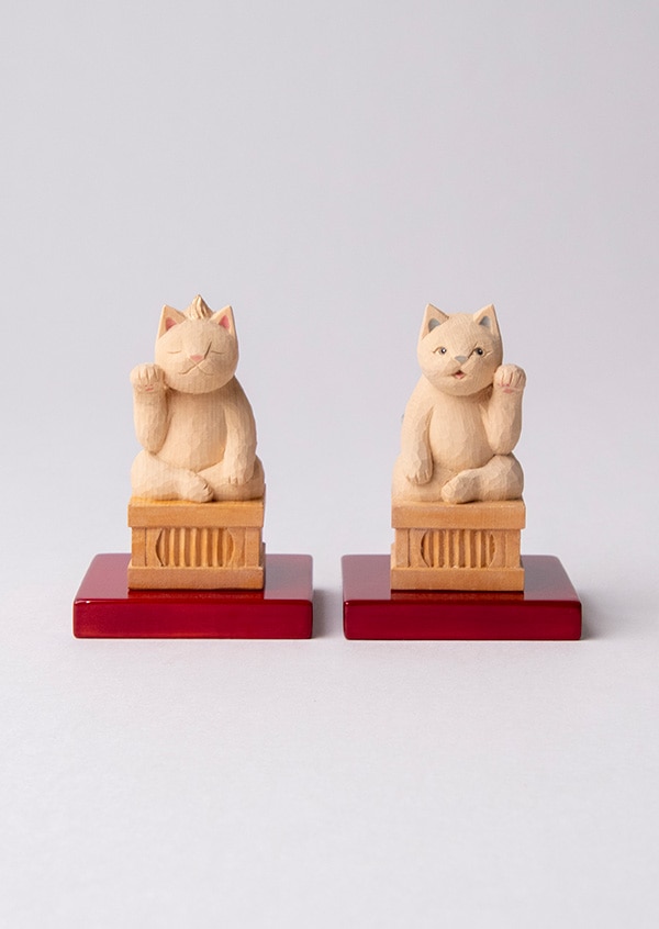 木製 千万両　猫の彫刻 木製 千万両 猫の彫刻 楽天市場】千万両 猫の通販