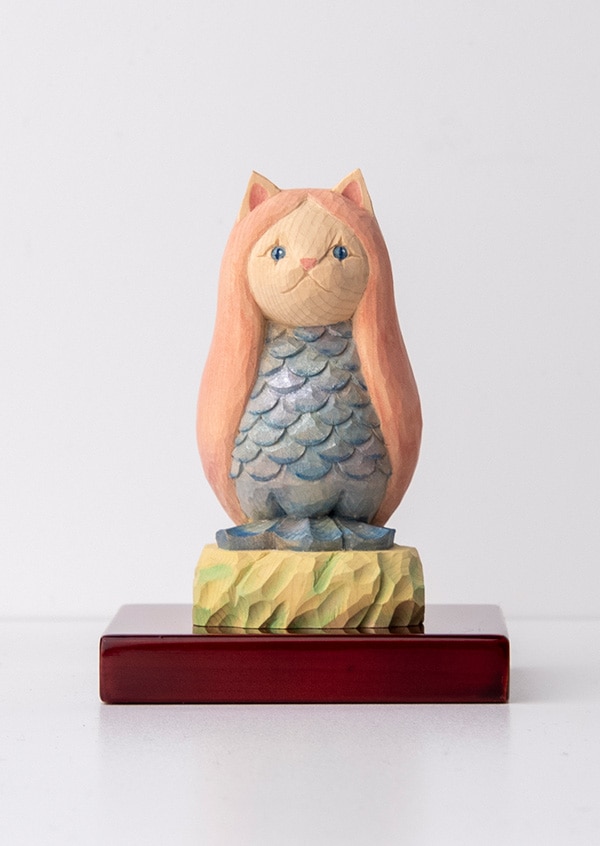 仏像】仏屋さかい特別制作 【木彫りのアマビエ猫】 | 猫仏 | | 仏像