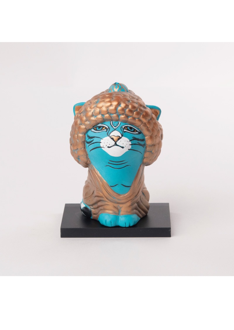 【希少品】エサシトモコ コネコッチ 五劫思惟仏猫 陶土 仏ニャン 仏像】コネコッチ 五劫思惟阿弥陀仏猫 ブロンズ仕上げ エサシトモコ作