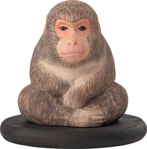 幸せを授ける十二支木彫りコレクション 申（さる）