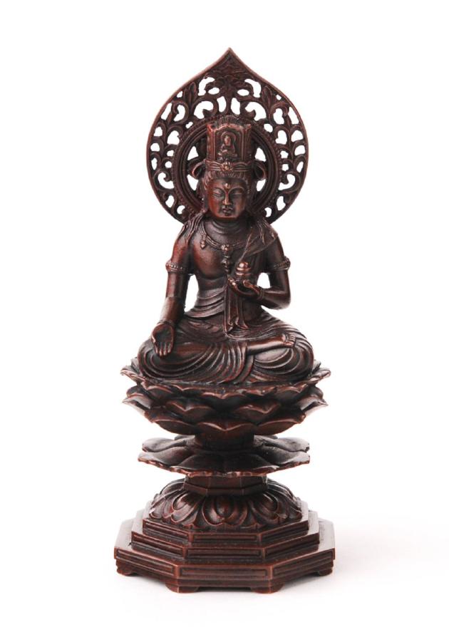 仏教美術 銅製 虚空蔵菩薩坐像 仏像 置物 (高さ10cm) 木彫り 仏像 虚空蔵菩薩 座像 仏教美術 置物 フィギュア 虚空蔵菩薩像