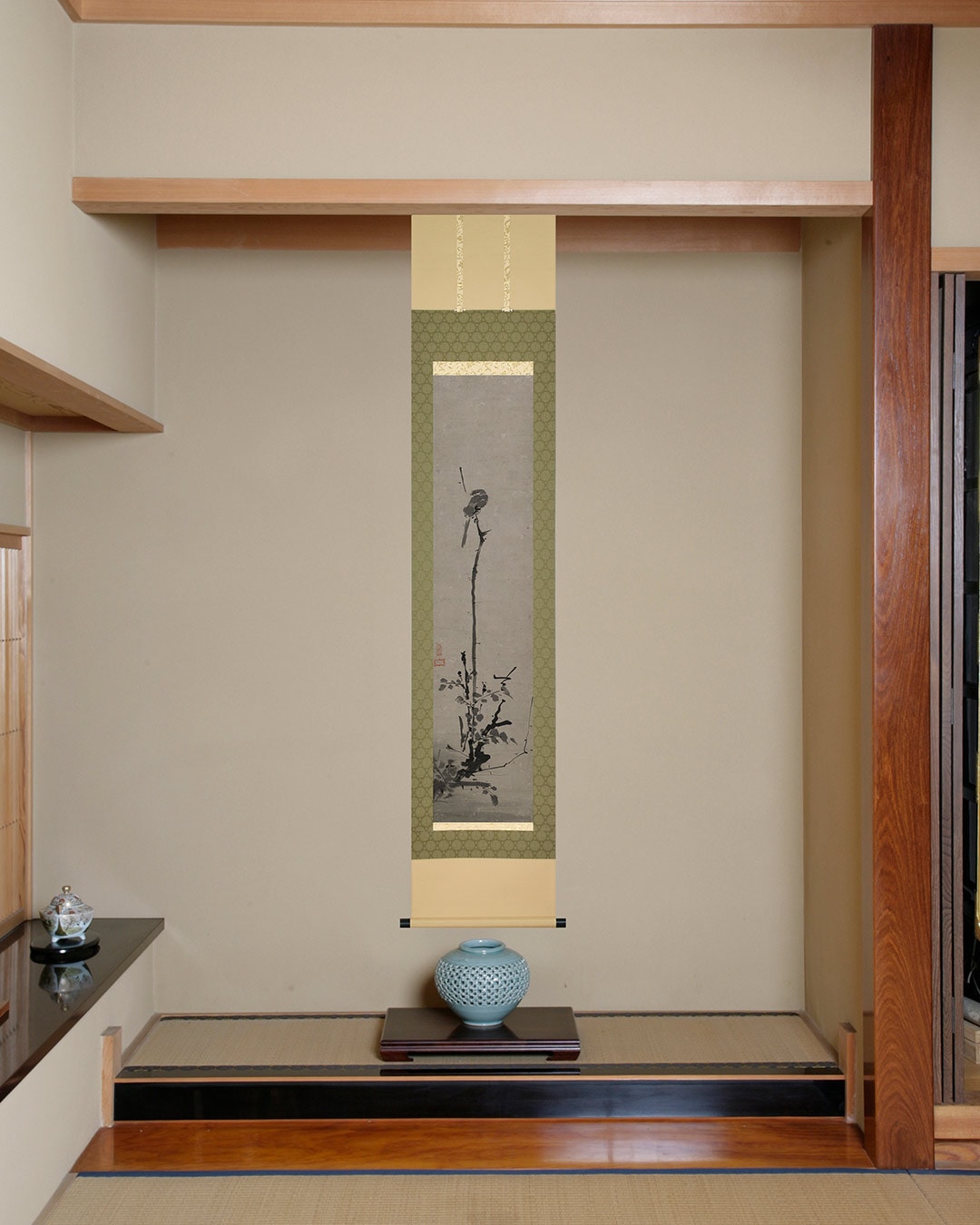 仏像】宮本武蔵 枯木鳴鵙図 掛軸（原寸大複製） | 宮本武蔵名品