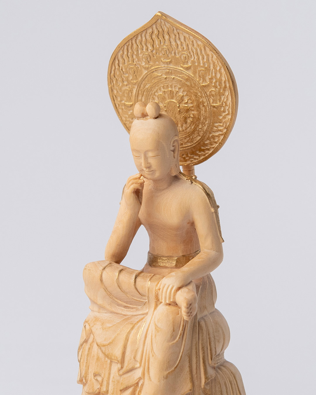 お値下げ！手彫り カルサイトで造られた観音様 重さ約1700g 白釉観音立像 ｜愛品館千葉店