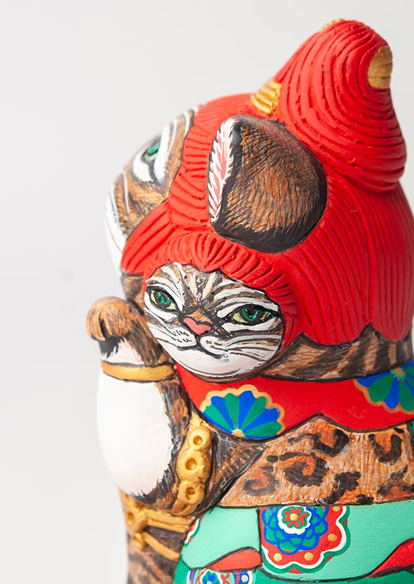 【希少品】エサシトモコ チビデカクン 猫阿修羅 陶土 仏ニャン 仏像】チビデカクン 猫阿修羅 エサシトモコ作 | 日本の作家