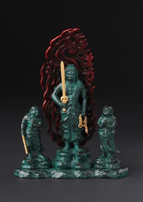 仏像】童子不動明王 - 総高16cm 青銅彩色 高岡銅器 | 日本の手技,高岡