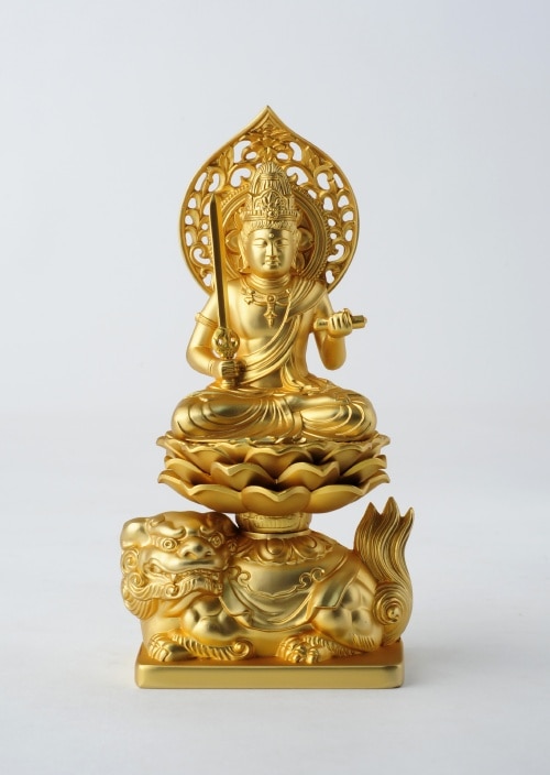 文殊菩薩像 マンジュシュリ 銅製鍍金仕上げ 文殊菩薩像 (マンジュシュリ・ジャンペーヤン) - Chagamocraft (チャ