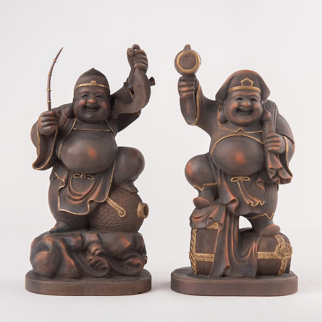 仏像】定額山壽量院 祈祷開眼『恵比寿大黒天』（古美彩色） | 開運