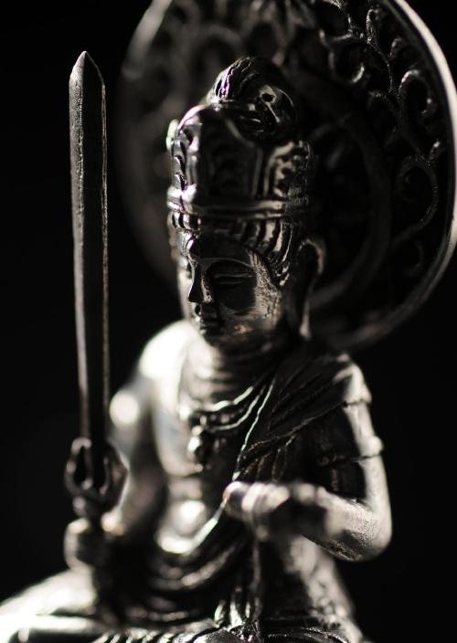 仏像】文殊菩薩 - 銀製 伝統工芸『高岡銅器』謹製 | 日本の手技,高岡