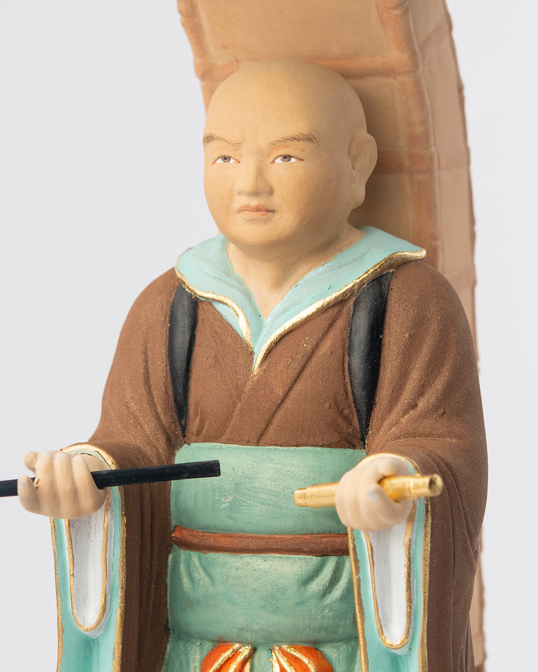 仏像】木造 玄奘三蔵像 酒井豪原型 篁千礼彩色 | 日本の手技,本格彩色