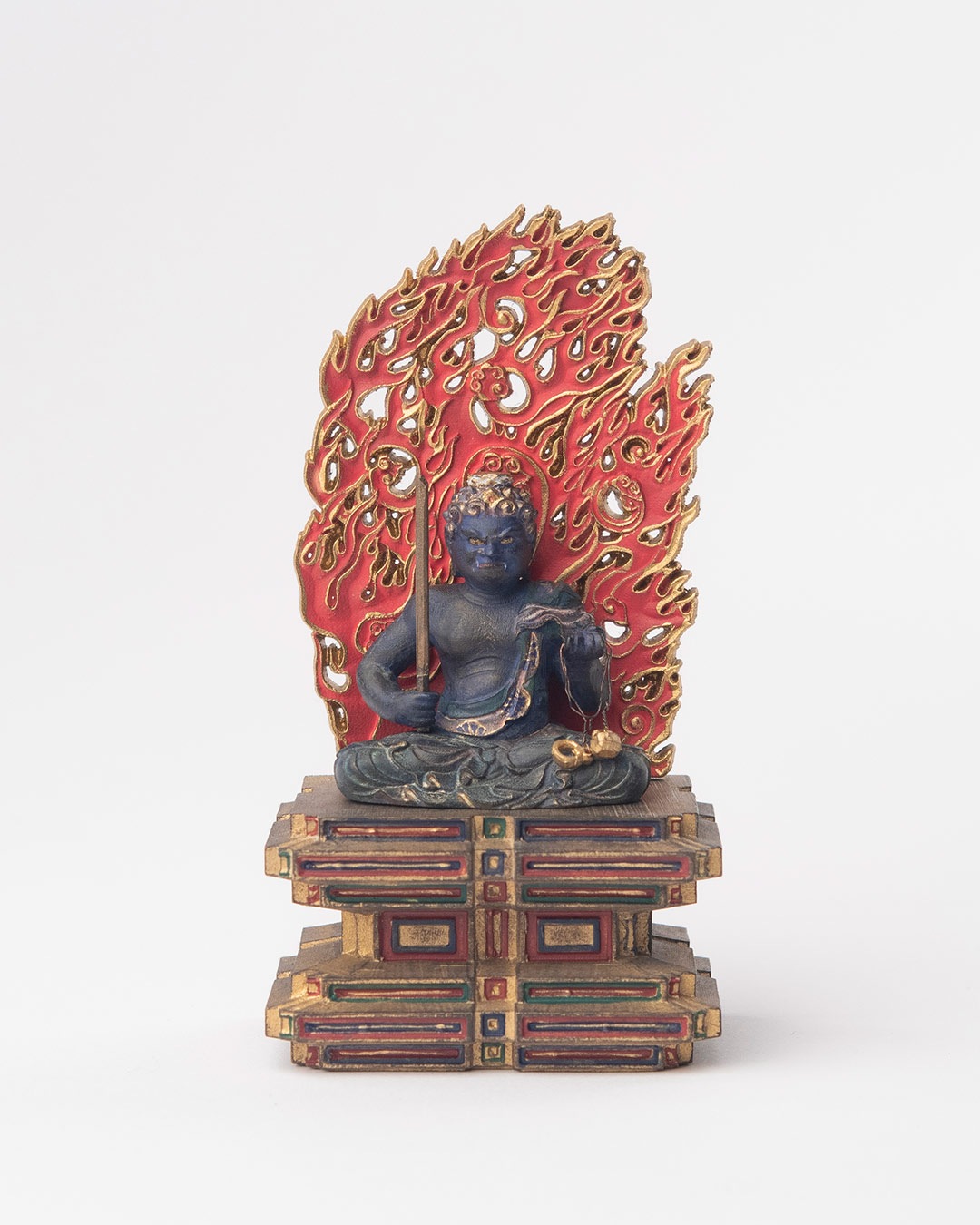 仏像 大黒天 極彩色絵系 法事 仏事 仏様 ご本尊様 青銅製 18cm 仏像】大黒天 - 淡彩色仕上げ 篁千礼彩色 | 日本の手技,本格彩色