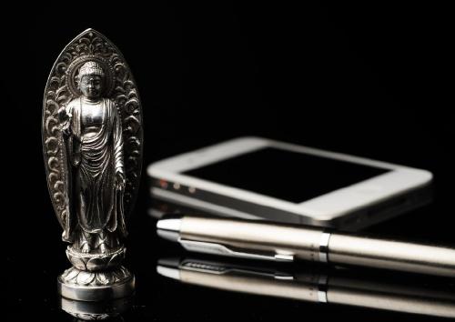 仏像】阿弥陀如来 - 銀製 伝統工芸『高岡銅器』謹製 | 日本の手技,高岡