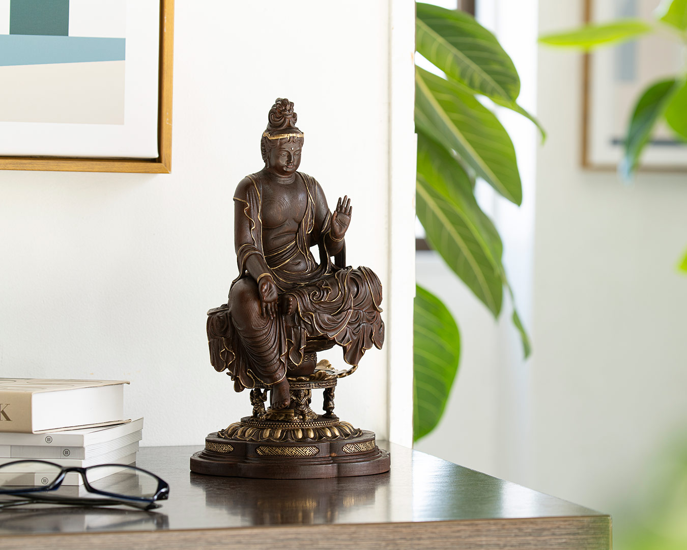 最新作 如意輪観音像 仏教美術 木彫 仏師で仕上げ品 ZCL973 最新作