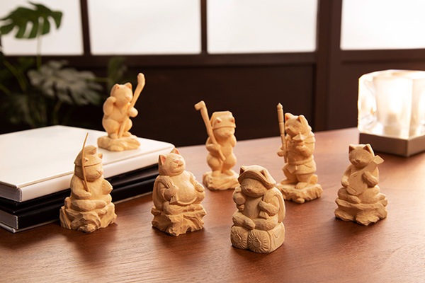 ネコ可愛い★丸瓶の福と寿2本セット+四角瓶の福と寿2本、合計セット concombre 福猫だるま 恵比寿|【堀商店】景品・販促品・お祭り用品の